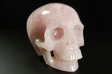 Realistic, Brazilian Rose Quartz Crystal Skull #378756-1